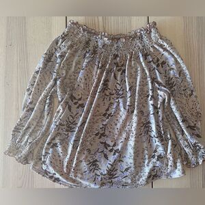 Anthropologie Melloday off the shoulder flowy peasant long sleeve floral top- M